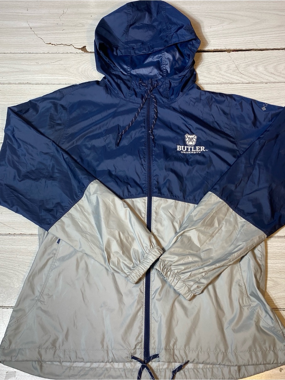 columbia Butler University Bulldog Windbreaker Jacket Full Zip Men’s Large